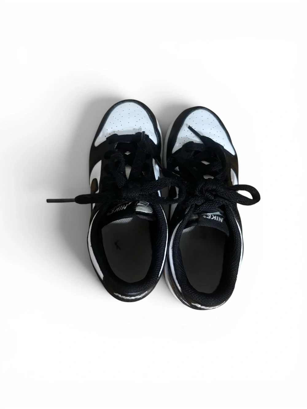 Kids 12C black and white panda dunks